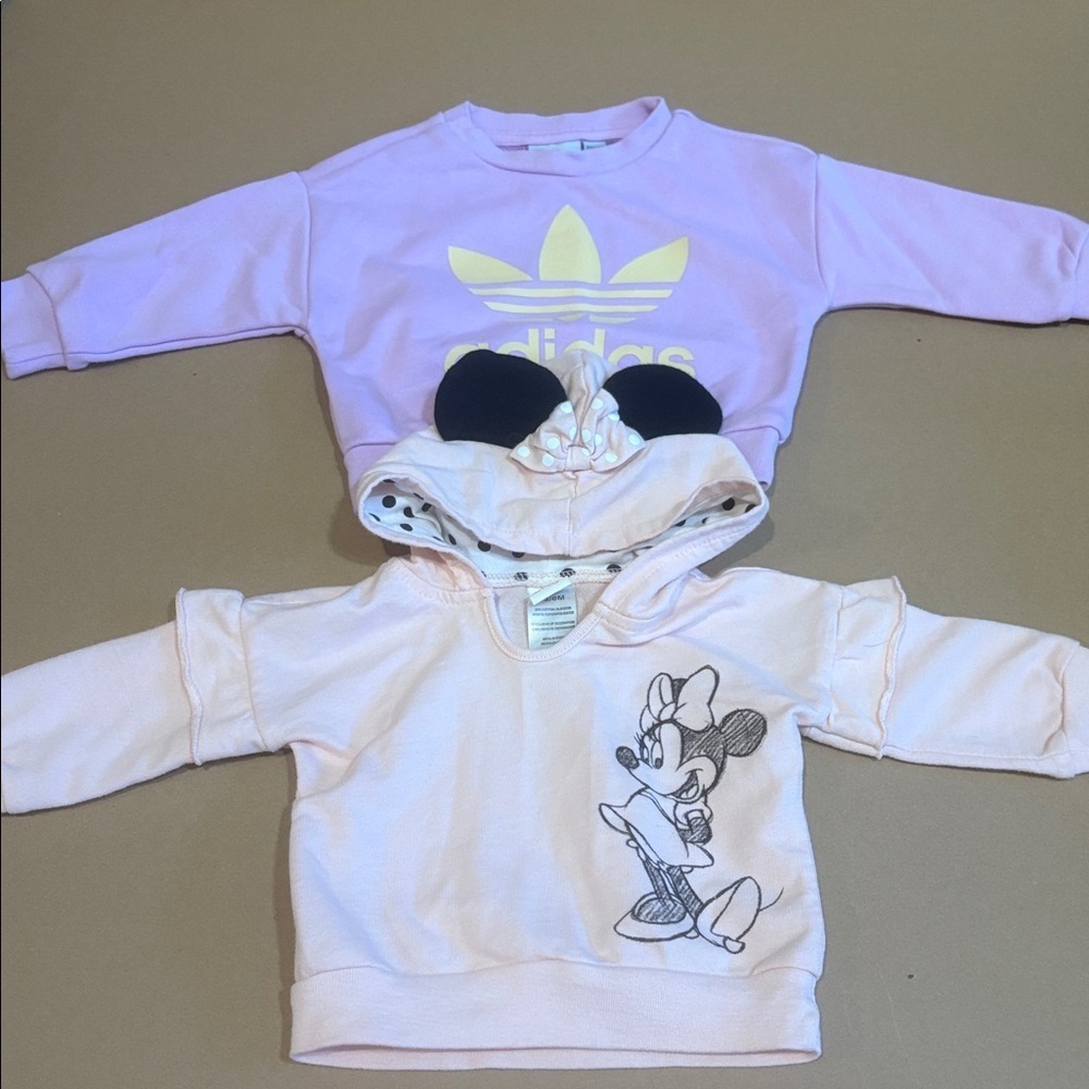 Set of two 3-6 month baby girl sweatshirts